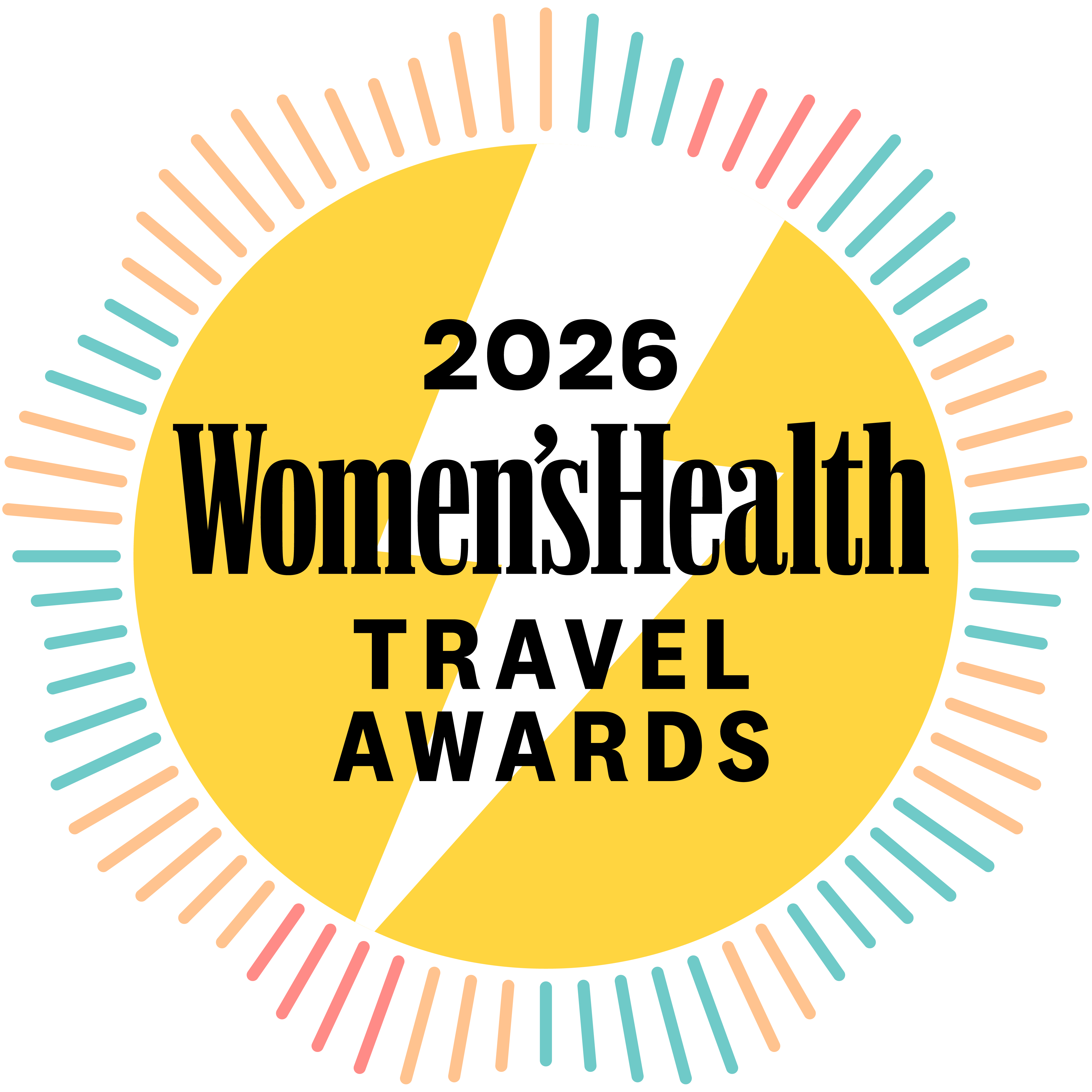 2026 Women's Health Travel Awards logo.